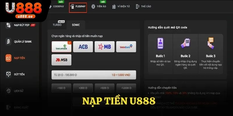 Nạp Tiền U888 - Hướng Dẫn Chi Tiết Cho Tân Thủ Mới Tham Gia 5 Nạp Tiền U888 - Hướng Dẫn Chi Tiết Cho Tân Thủ Mới Tham Gia